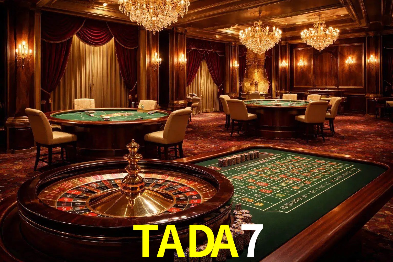 Una escena premium de mesa de casino en vivo con cartas, elementos de ruleta y un ambiente pulido de estudio de transmisión.